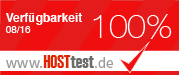 Webhosting mit 100% Verfügbarkeit 2016/08